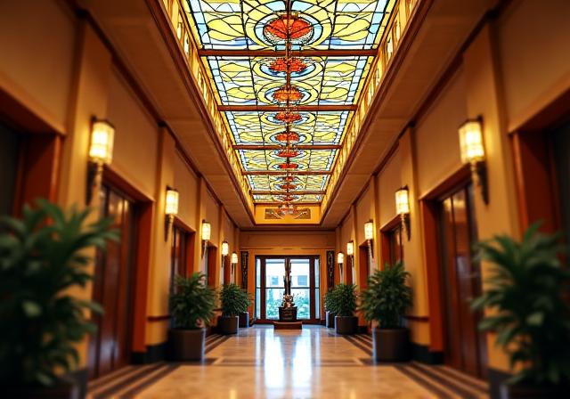 Renovación vitral lobby hotel